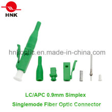 LC APC 0.9mm Simplex Singlemode Fiber Optic Connector